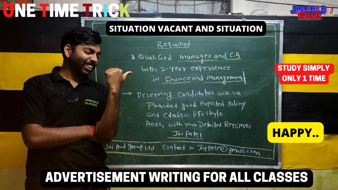 situation vacant and situation wanted advertisement