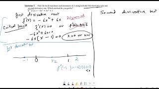 Calculus I - First derivative test and second derivative test