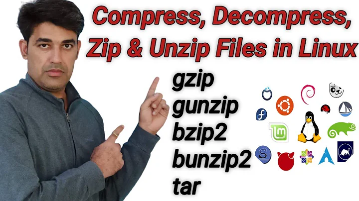 Compress, Decompress, Zip & Unzip files in Linux || gzip, gunzip, bzip2, bunzip2 & tar Commands