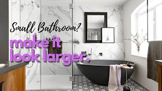 8 Ideas for a Small Bathroom 🚿  Make it look Larger ✅👌