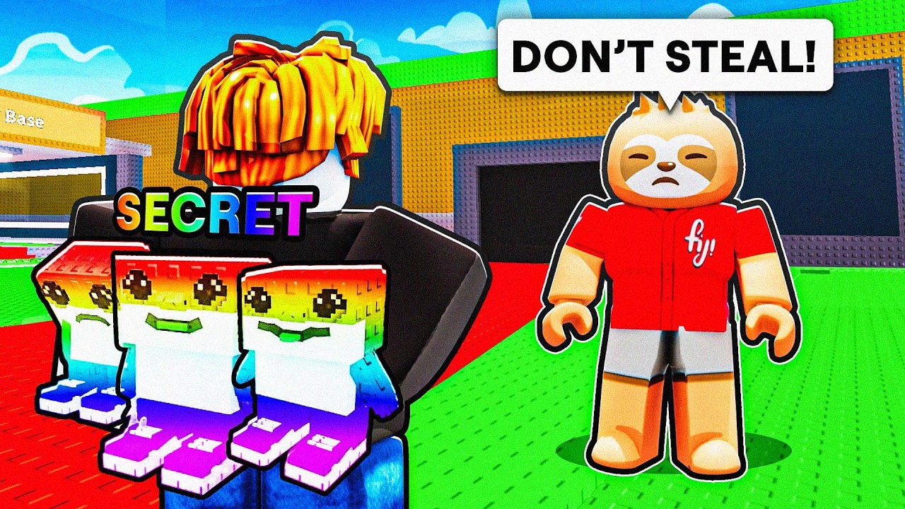 Stealing My Friend's RAINBOW SECRETS as a NOOB (Roblox Steal a Brainrot)