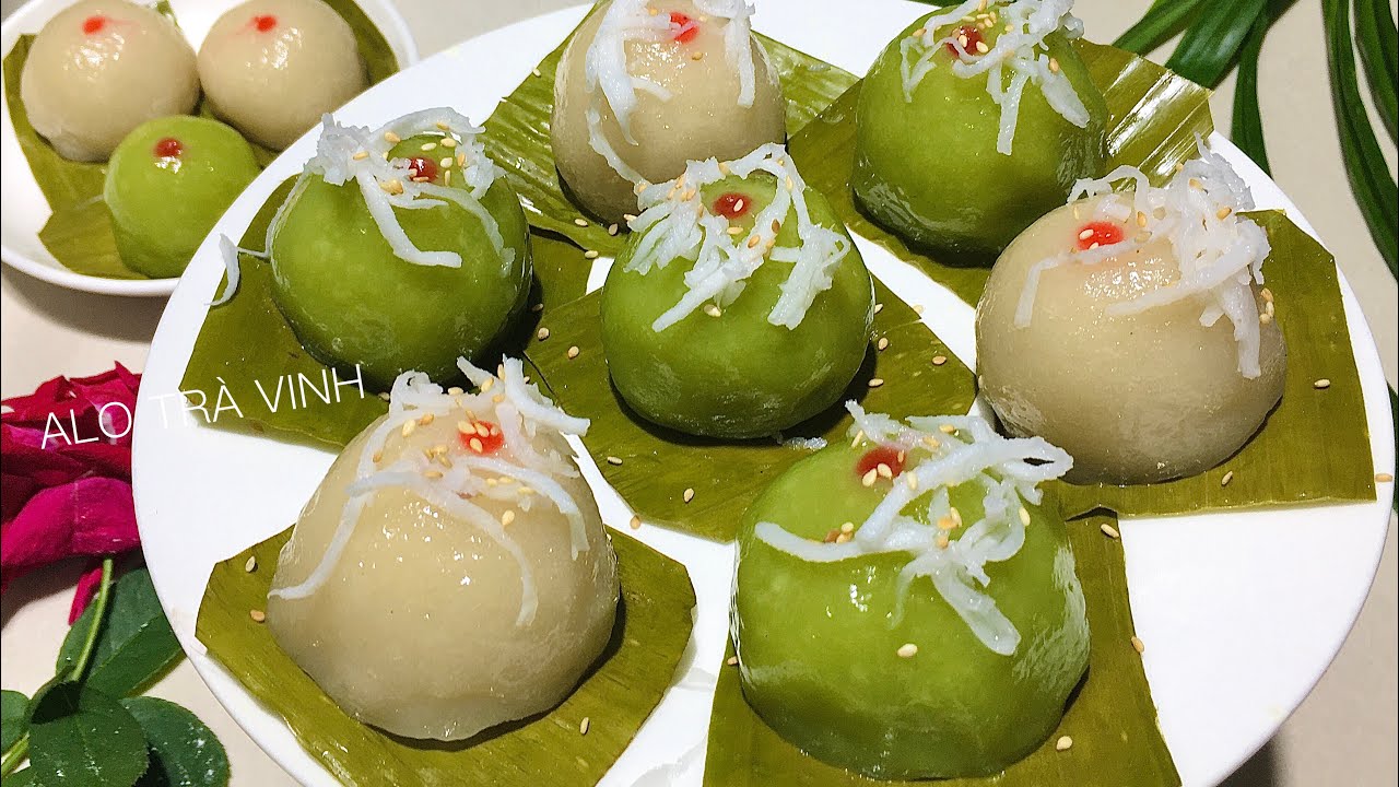 Bánh íT Trần Lá Dứa Nhân đậu xanh dừa, bánh quy dừa với bột nếp dẻo mềm ...