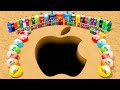 How to make APPLE logo with Big Coca Cola, Balloons Orbeez, Mtn Dew, Fanta vs Mentos &amp; Popular Sodas