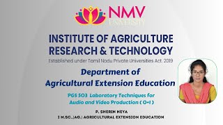 "Understanding Audio-Visual Aids in Agricultural Extension"
