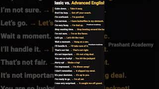 Basic English Vs Advanced English|| smart English speaking|| daily use English spoken
