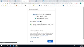 For students to authorize google docs in Canvas