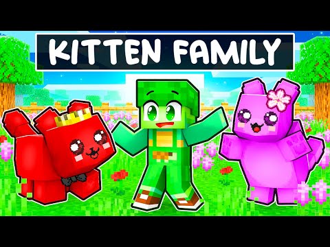 Adopted By KITTEN FAMILY in Minecraft!