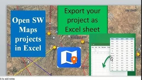 Open SW Maps Projects in Excel