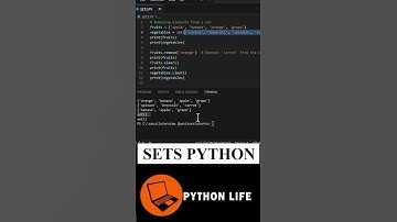 Sets in Python Telugu Clear and Remove Methods