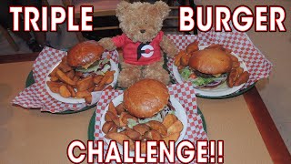 Triple Chat Burger Challenge (THREE 2lb Meals)!!