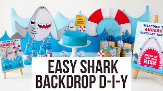 Easy Shark Party Backdrop DIY Tutorial (Step-by-Step Guide)