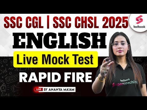 SSC CGL & CHSL 2025 | SSC CGL CHSL English All India Live Mock Test | by Ananya Ma'am