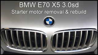 Starter motor removal & rebuild. BMW E70 X5 3.0sd @jeffrichardsoncardiy