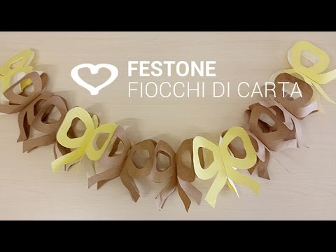 Tutorial: come realizzare un festone di fiocchi di carta la ... Come creare festoni di carta