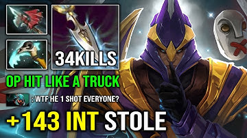 +134 PERMA INT STOLE Brutal Hit Like a Truck Carry Silencer 800 Damage Per Attack Dota 2
