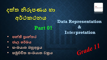 Episode 05 - Data representation & interpretation (දත්ත නිරූපණය හා අර්ථකථනය) | Grade 11 - Part 01