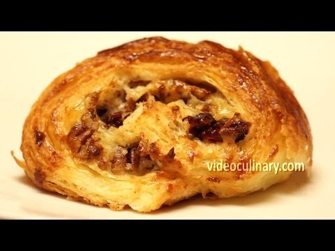 Danish Pastry Rolls Recipe - With Custard, Pecans & Dry Fruit