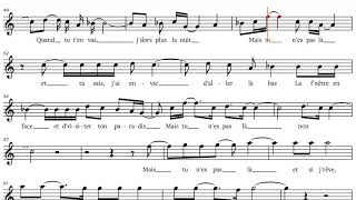 Video thumbnail of ""Le coup de soleil" - Richard Cocciante, C-Instrument Sheet Music"