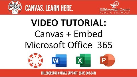 Canvas + Embed Microsoft Office 365