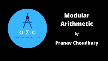 Modular Arithmetic by Pranav Choudhary