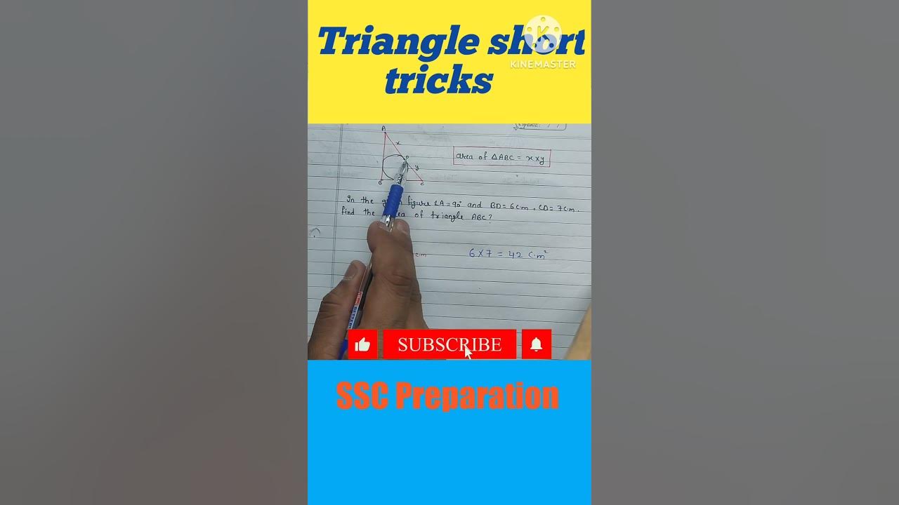 Triangle ka area nikalne ki short trick How to find area of triangle