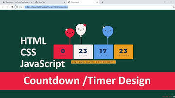 Countdown Design with HTML CSS and JavaScript | Design Concept #1