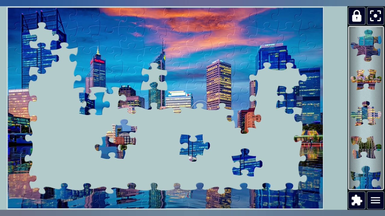 Free City Twilight Panorama//jigsaw puzzles craft 🧩🧩//Amazing puzzles Art 🧩🧩//puzzles collection🧩🧩//
