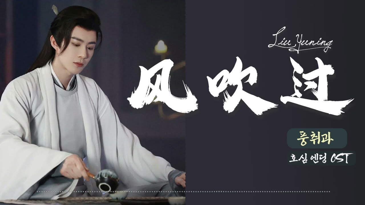 《风吹过 : 풍취과❣️바람스쳐가듯》🎧한글가사/병음발음 _ 류우녕 (摩登兄弟刘宇宁)