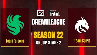 Dota2 - Team Falcons vs Team Spirit - Game 2 - DreamLeague Season 22 - Group Stage 2