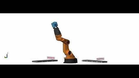 Robotic arm simulation with conveyor