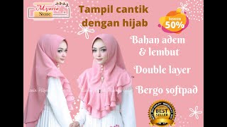 Jilbab instan khimar 2 layer ceruty hijab instan bergo maryam (wa 085223338551)