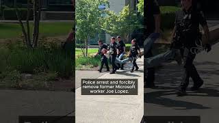 Aug 26 Police Arrest 7 Tech Workers who Occupied Microsoft President Brad Smith's Office