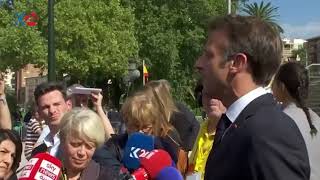 French President Emmanuel Macron responds to Kurdistan 24 Resimi