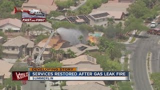 Gas company deploys crews to restore service after Vegas fire