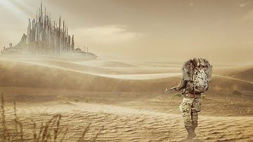 In The Desert - Photoshop manipulation tutorial