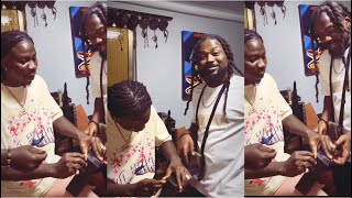 Stonebwoy reunites with Samini by presenting a special birthday gift to him