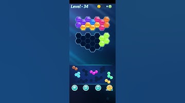 Block! Hexa Puzzle~Rainbow D block 8 to 11 levels -level#34
