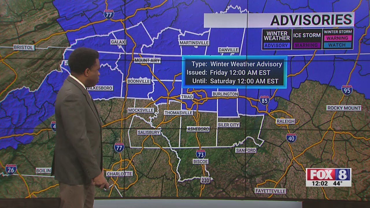 Triad prepares for winter weather overnight - YouTube