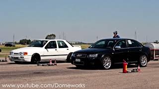 Audi S4 Vs Ford Sierra Cosworth - Drag Racing Challenge