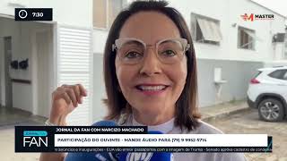 Mayor Emília Corrêa and Governor Fábio Mitidieri give an interview.