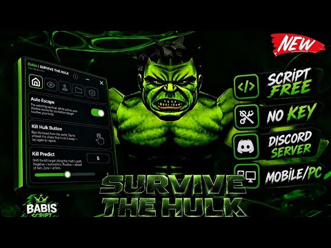 🔥 NEW SURVIVE THE HULK SCRIPT | KILL HULK 💀 | NO KEY 🔥