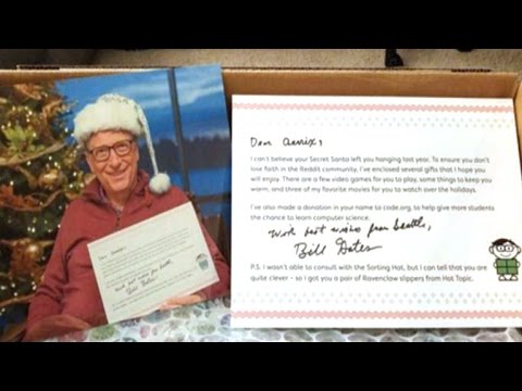 Lucky woman gets Bill Gates as Reddit Secret Santa