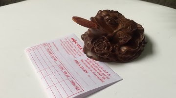 Cụ cóc 3 chân ( thiềm thừ) gỗ bách xanh thơm nức giá 550,000