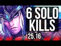 SEJUANI vs SION (TOP) | Legendary, 6 solo kills | KR Diamond | 25.16