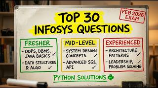 Infosys Hiring 2026 | Top Coding Interview Questions Asked in Feb 2026 Exam | Python Solutions
