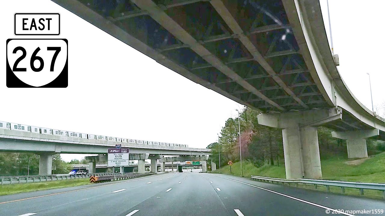 Virginia Route 267 (Dulles Greenway / Dulles Toll Road) Eastbound (Full Trip) YouTube