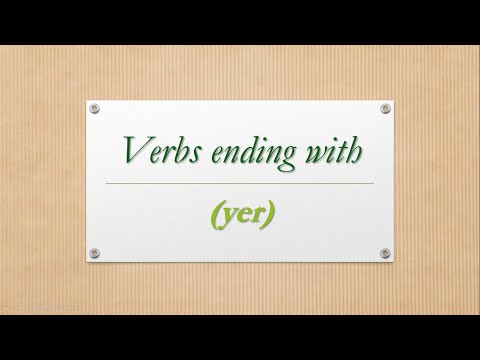 Class 6 (verbs ending with "yer") {evaluation 3}