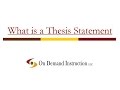 How to Write a Good Thesis Statement - A good thesis statement that is not personal Sep 29, · The thesis