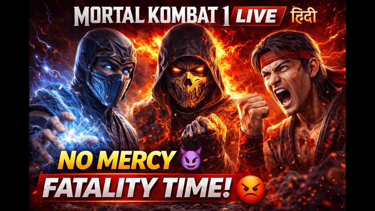 MORTAL KOMBAT 1 LIVE 🔥 Aaj Sabki FATALITY 😈 | Hindi Gameplay