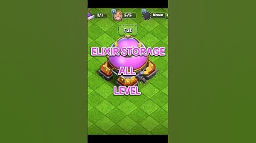 ELIXIR SToRAGE ALL LEVEL COC | #shorts #coc #clashofclans #gaming #youtubeshorts #clashofchampions